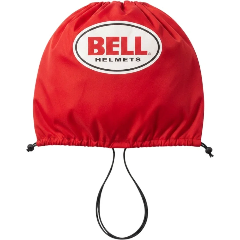 Vintage Bell Helmets Red Drawstring Protective Helmet Storage Bag Logo Pouch